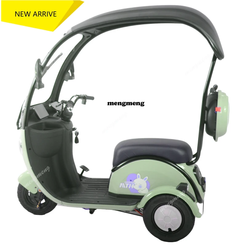 

Covered Three-Wheel Electric with Roof Compact Electric Tricycle Covered Three-Wheel Electric