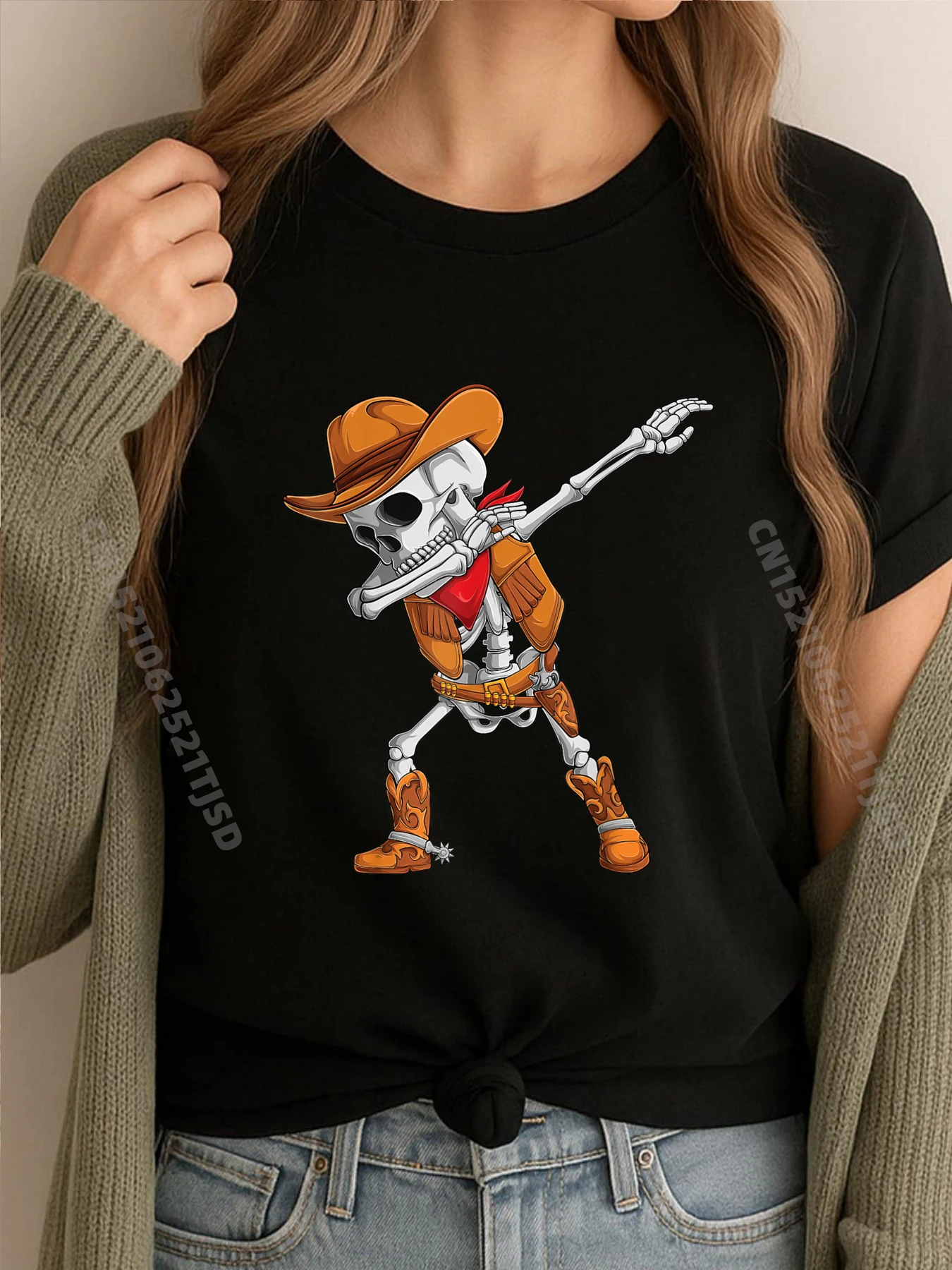 

Dabbing Skeleton Cowboy Halloween Costume kids boys Woman dab Streetwear Woman Anime