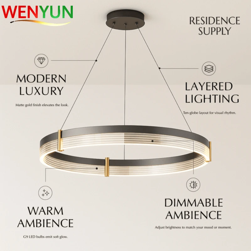 Minimalist Living Room Nudara Chandelier Creative and Individual Italian Light Luxury Dining Bedroom Pendant Light