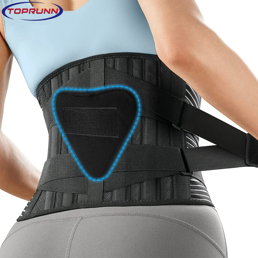 

Lower Back Brace Women Men Lumbar Support Belt with 6 Support Stays Back Pain Relief for Sciatica Scoliosis Herniated Disc