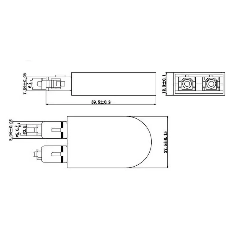 SC/UPC APC SingleMode Multimode Fiber Optic Circulator OM1 OM2 OM3 OM4 SC Loopback Jumper Fiber Optic Circulator Coupler