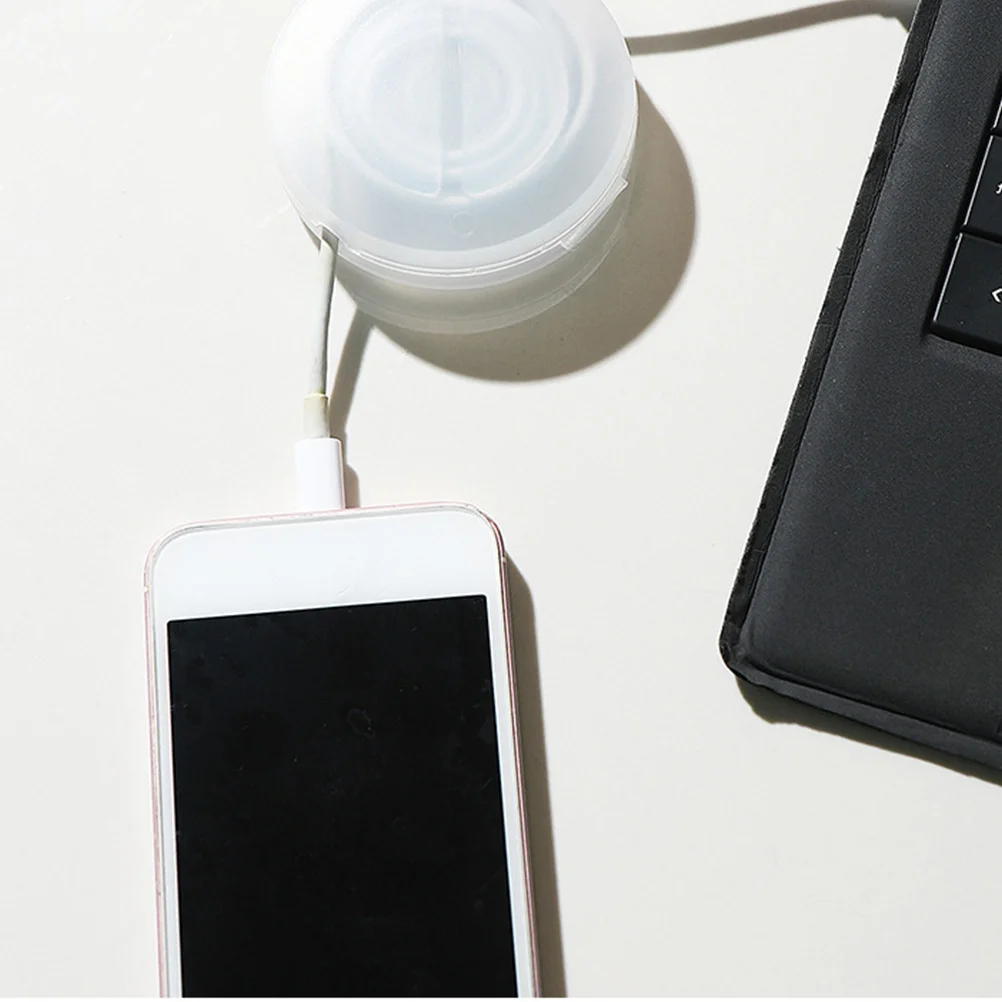 6 قطعة منظم لفائف الكابلات حارس الحبل المحمول لكابلات سماعة الأذن USB صندوق تخزين الأسلاك البلاستيكية حل خالي من التشابك #5