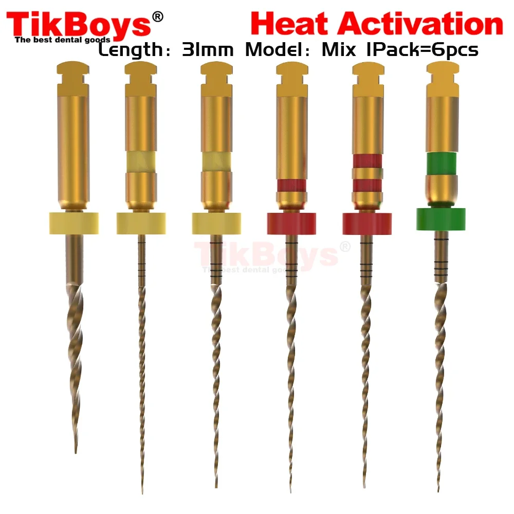 ตะไบทันตกรรม Root Canal Taper Endodontic 25 มม. 0420 #   File Gold Heat Activated Rotary File วัสดุทันตแพทย์ที่มีความยืดหยุ่น SOCO PRO COXO