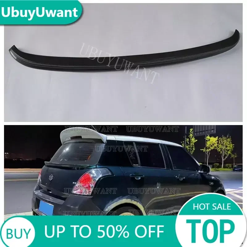 For Suzuki Swift 2005-2012 high quality Carbon Fiber rear boot Wing Spoiler Rear Roof   Trunk Lip Boot Cover