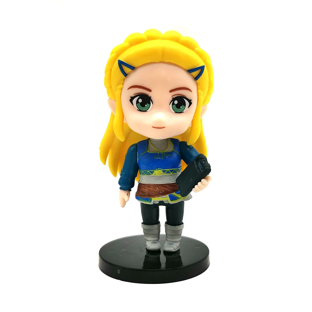 The Legend of Zelda 6 sztuk / zestaw 10 cm Q Wersja Link Księżniczka Zelda Figurka Gra Dekoracja Anime Ozdoby Kolekcja modeli Lalki