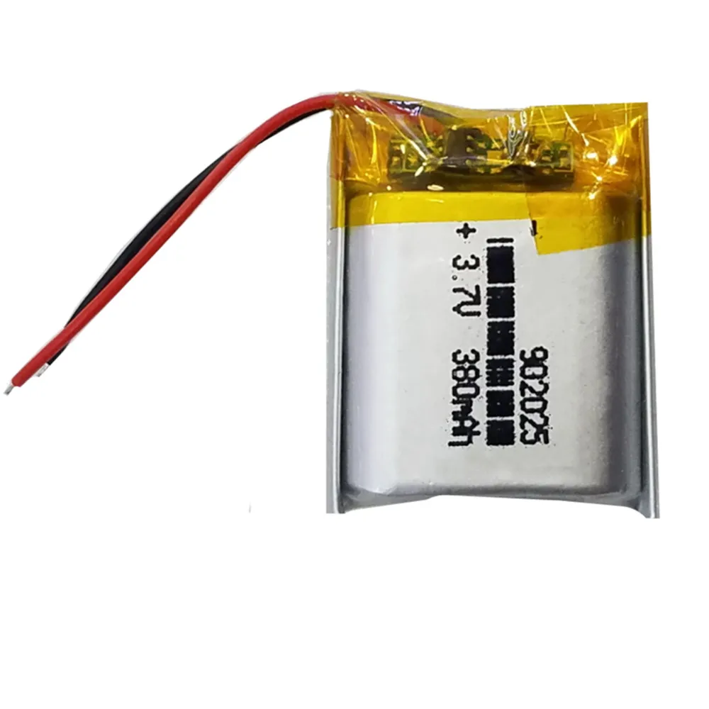 1-10PCS 3.7V 380mAh Polymer Lithium Lipo Rechargeable Battery 902025 For Led Light MP3 GPS Bluetooth Massager Headphone Recorder