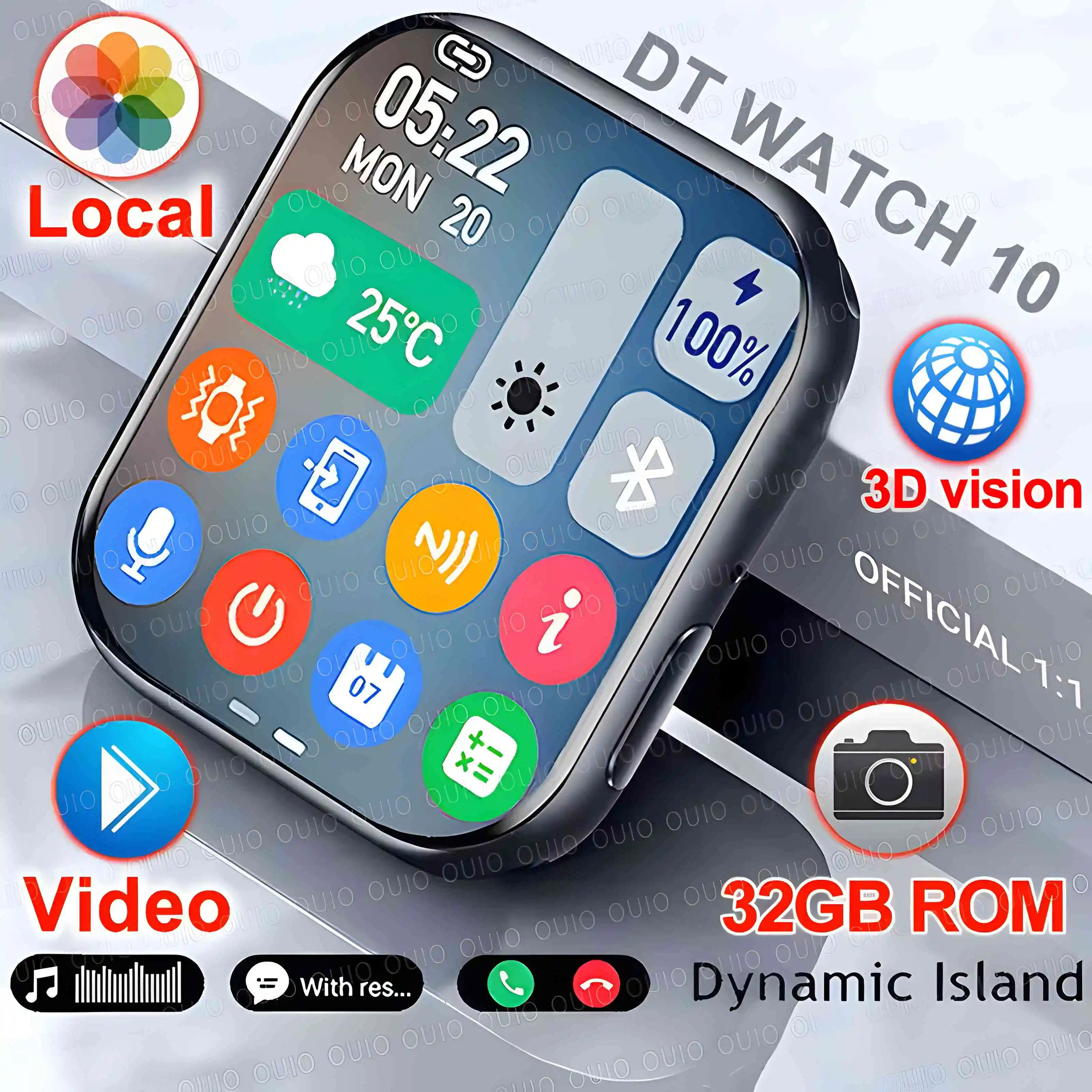 

Новинка для Apple Watch 10, оригинальные умные часы, 16 ГБ памяти, музыка HD AMOLED, NFC, компас, Bluetooth-вызов, водонепроницаемые умные часы для женщин