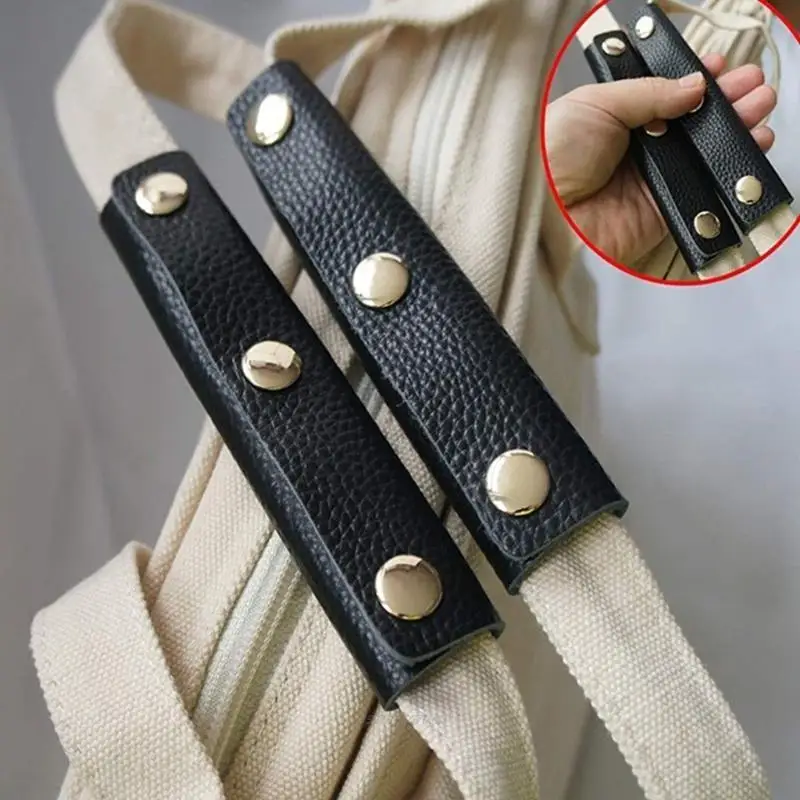 X5XA 1 Pair Elegant Leather Handle Wrap Bag Handle Sleeve for Bucket Bags and Shopping Handbag Enhancing Overall Aesthetic
