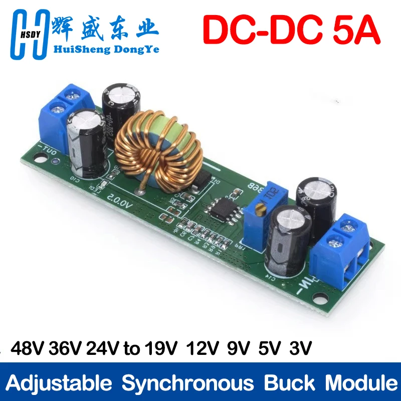 DC-DC Adjustable 48V 36V 24V  to 19V 12V 9V 5V 3V Car Charger Regulator Step Down Buck Converter Power Supply Module