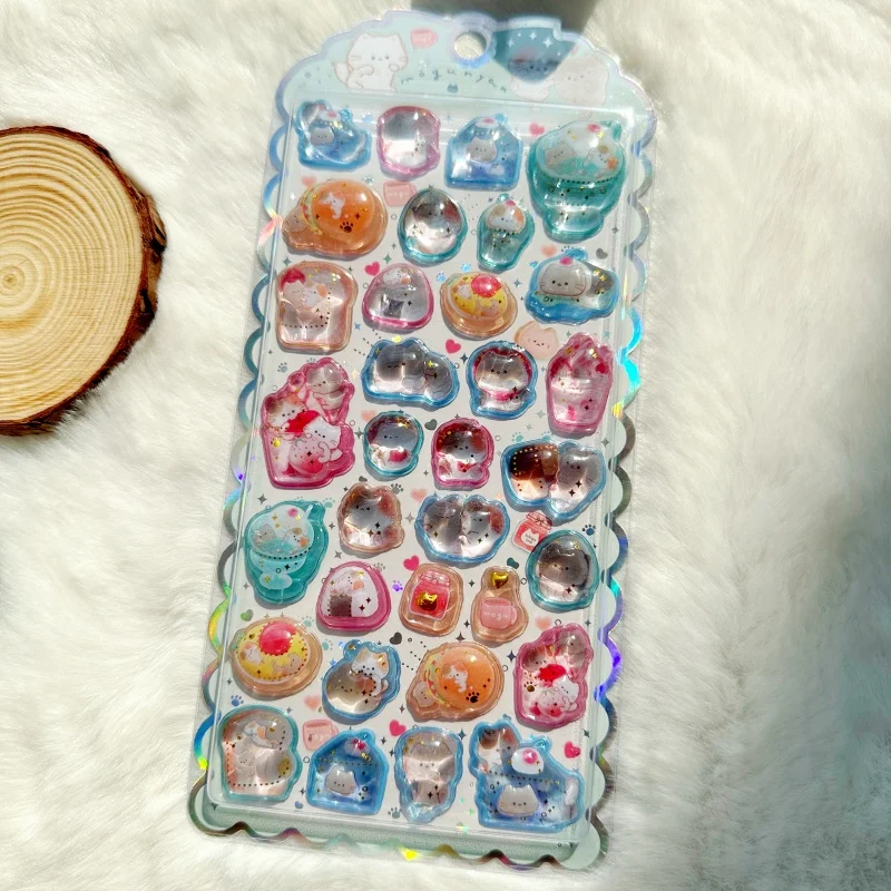 New Cartoon Cute Animal Mini 3D Relief Stickers Scrapbook Stationery Stickers School