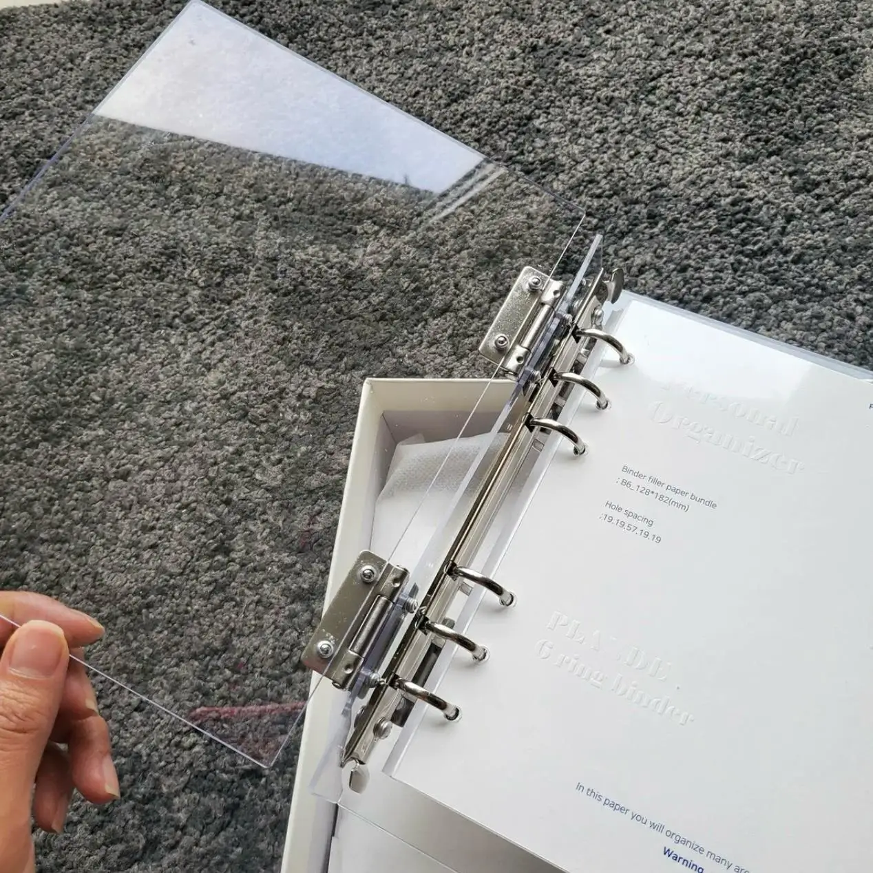 Transparent Acrylic A5 Loose-Leaf Quad Grid Card Album High-Aesthetic Instant Photo 3-Inch Small Card Storage Photo Album
