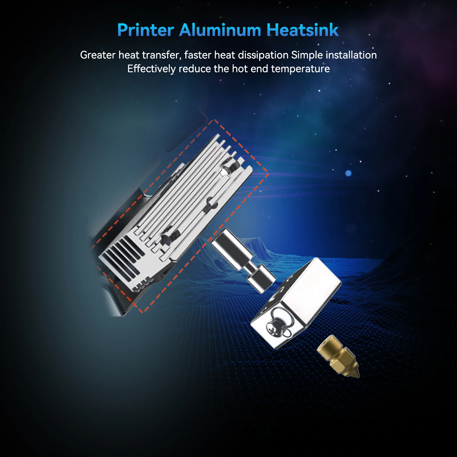 Sprite Extruder Aluminium-Kühlkörper Kühlblock für Ender3 S1 Plus Pro/CR10 Smart Pro/Sermoon V1 Pro 3D-Drucker – Detail 5