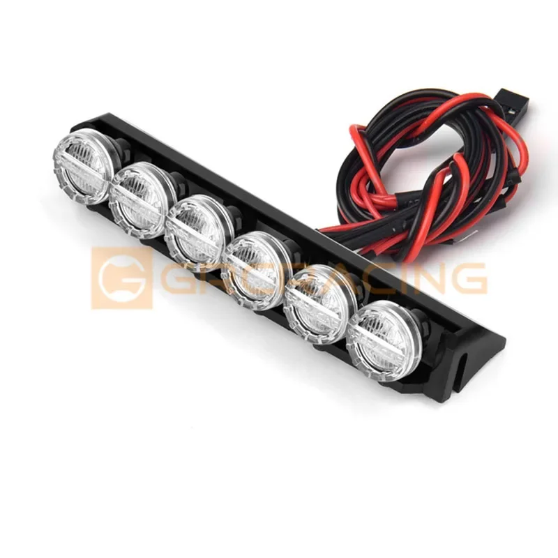GRC LED Roof Spotlight Searchlight for 1/10 RC Crawler Car Traxxas KM Tank 300 TRX4 Bronco Blazer Wrangler SCX II Cherokee Parts