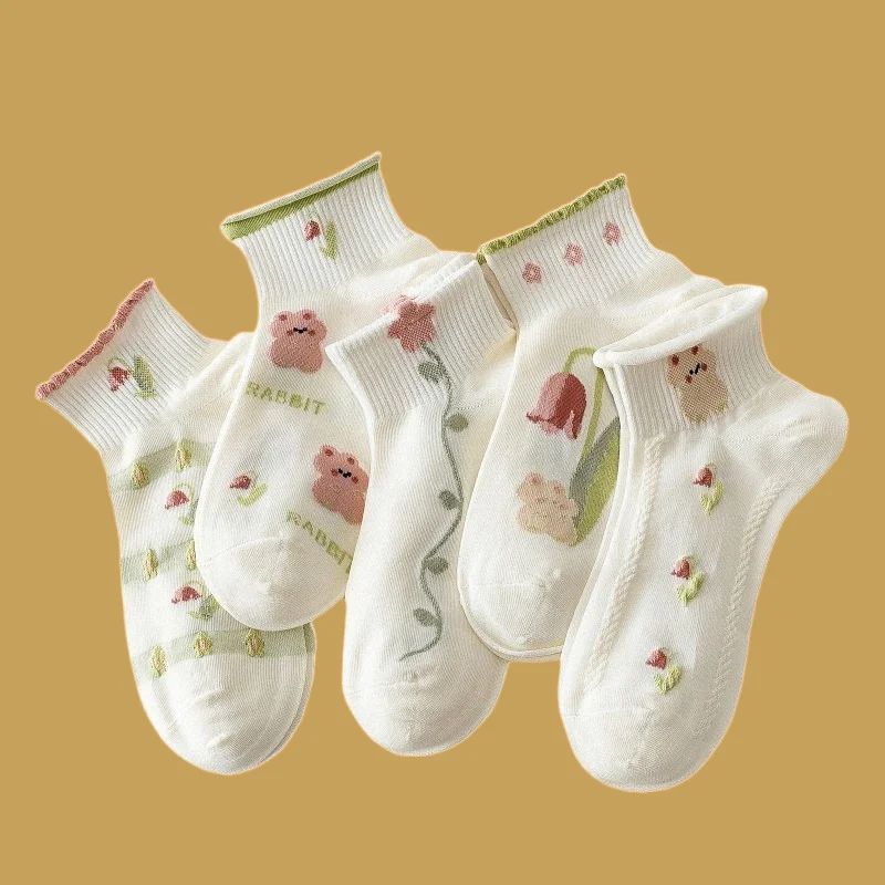 Chaussettes Courtes de Haute Qualité pour Femme, Minces, Peu Profondes, Blanches, Bateau, Mignonnes, en Coton, pour Fille, 5/10 Paires