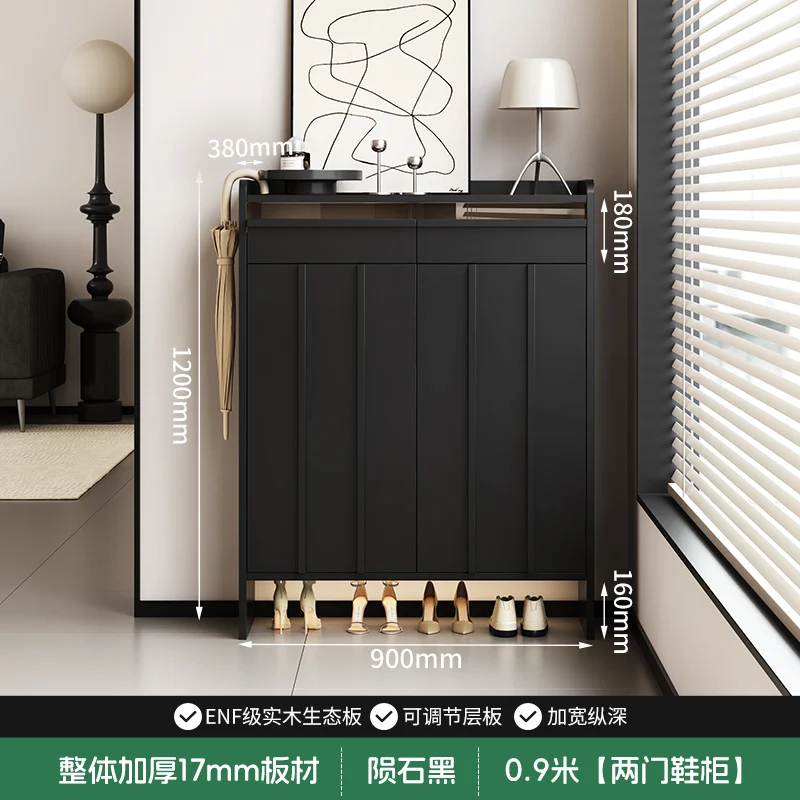 Black Luxury Shoes Rack Wooden Vintage Home Storage Shoes Rack Multifunction Entrance Armoires De Salon Cabinet Furniture