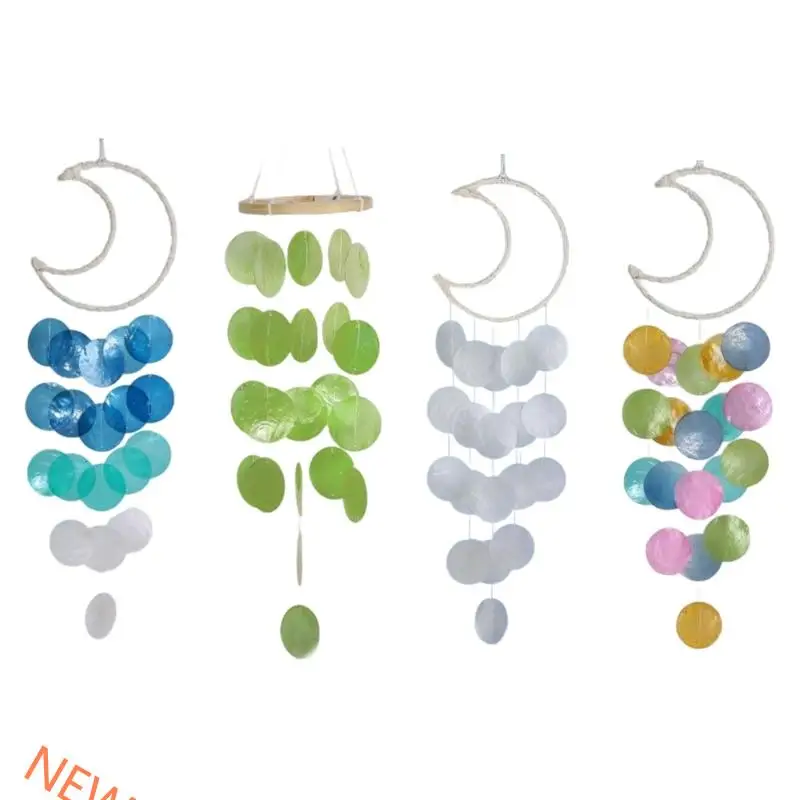 Handcrafted Shell Wind Contemporary Outdoor Accent For Patios Garden Space