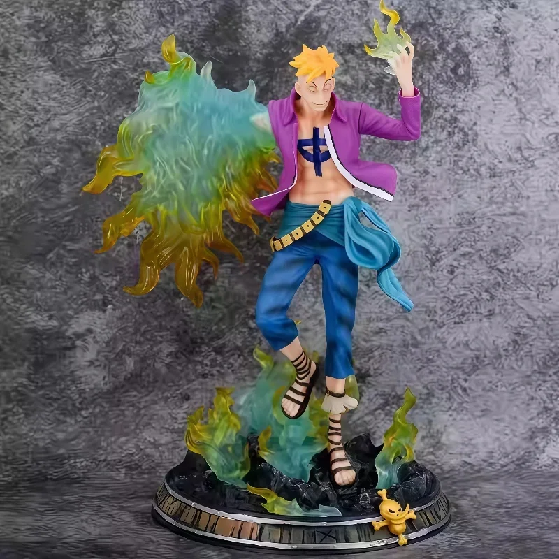 Anime One Piece Whitebeard Pirates Marco Battle Ver. Gk PVC Action Figure Manga Statue Sammlung Modell Glow Spielzeug Puppe Geschenke