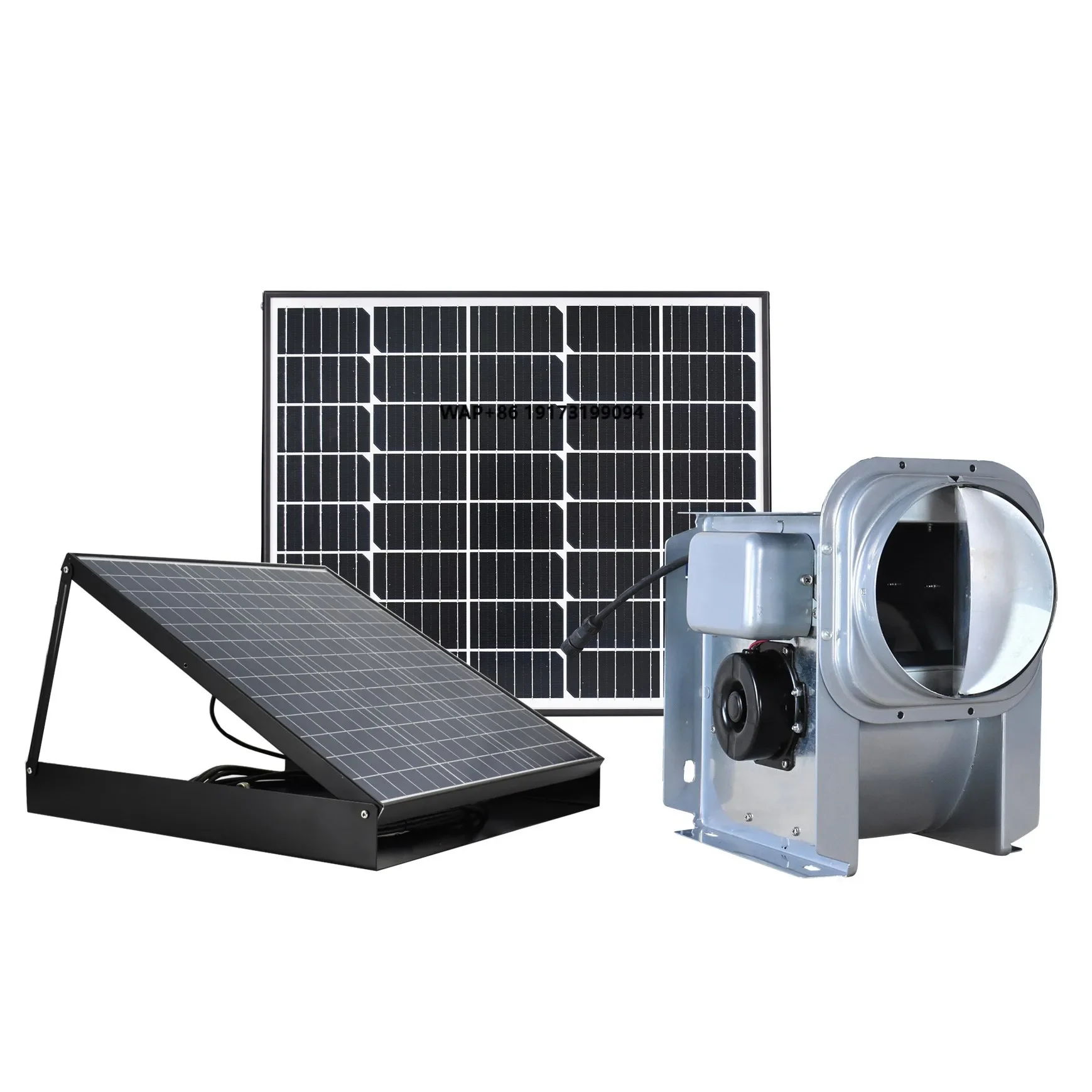 Sunny Solar Fan Basement Centrifugal Fan Air Blower with Solar Battery System Air Extractor Exhaust Fan for Greenhouse Bathroom