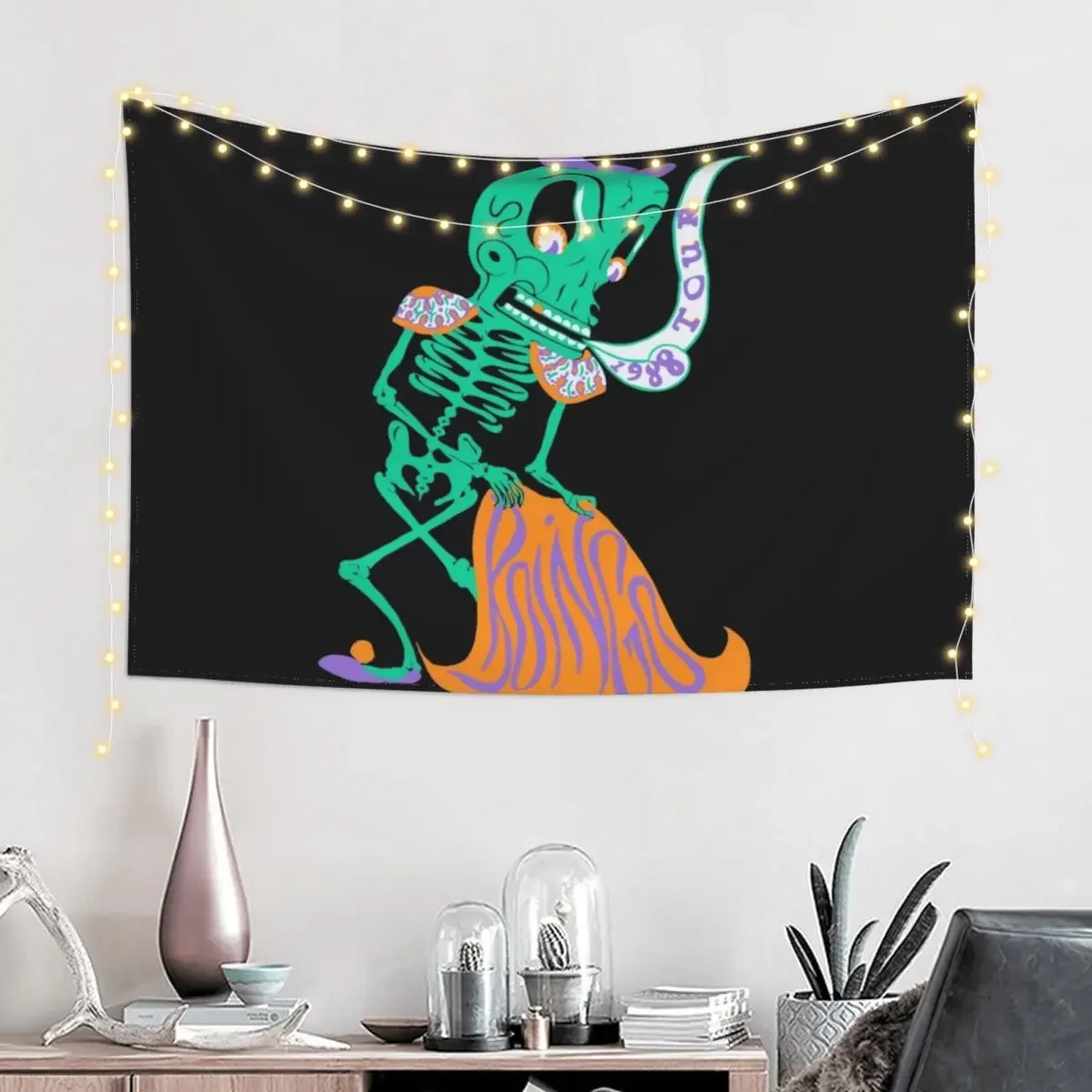 Oingo Boingo Skeleton Tapestry Wall Coverings Living Room Decoration Carpet Wall Tapestry