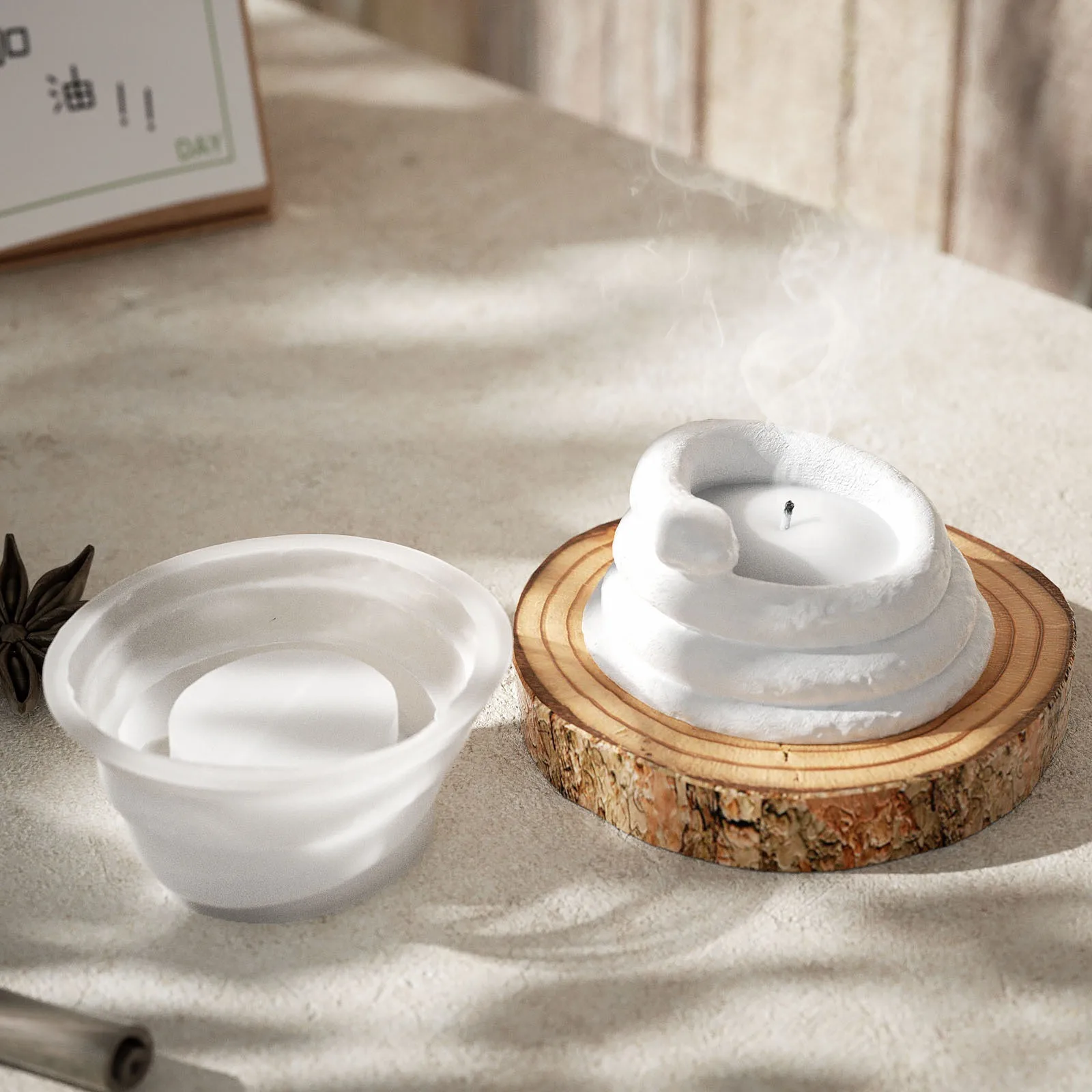 القنفذ ذهبية الروائح شمعة كوب قالب من السيليكون بالتنقيط الغراء DIY بها بنفسك حجر نمط روك الحيوان بيثون الجبس تخزين كوب القالب #3