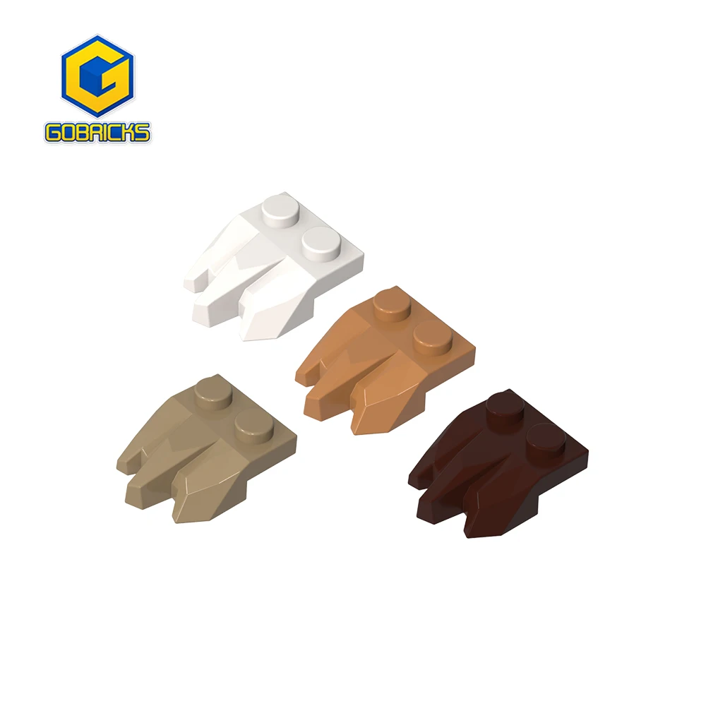 Gobricks 50 peças 27261 acessórios moc placa de tijolo especial 2x3 peças com pedras blocos de construção brinquedos educativos modelo infantil