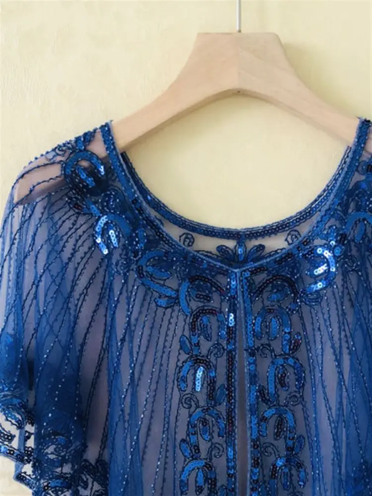 Kurtka z cekinami na ramiączkach, damska odzież wierzchnia, letnia nowość, mała kurtka typu kurtka-płaszcz, uniwersalna, pasująca do sukni wieczorowej.