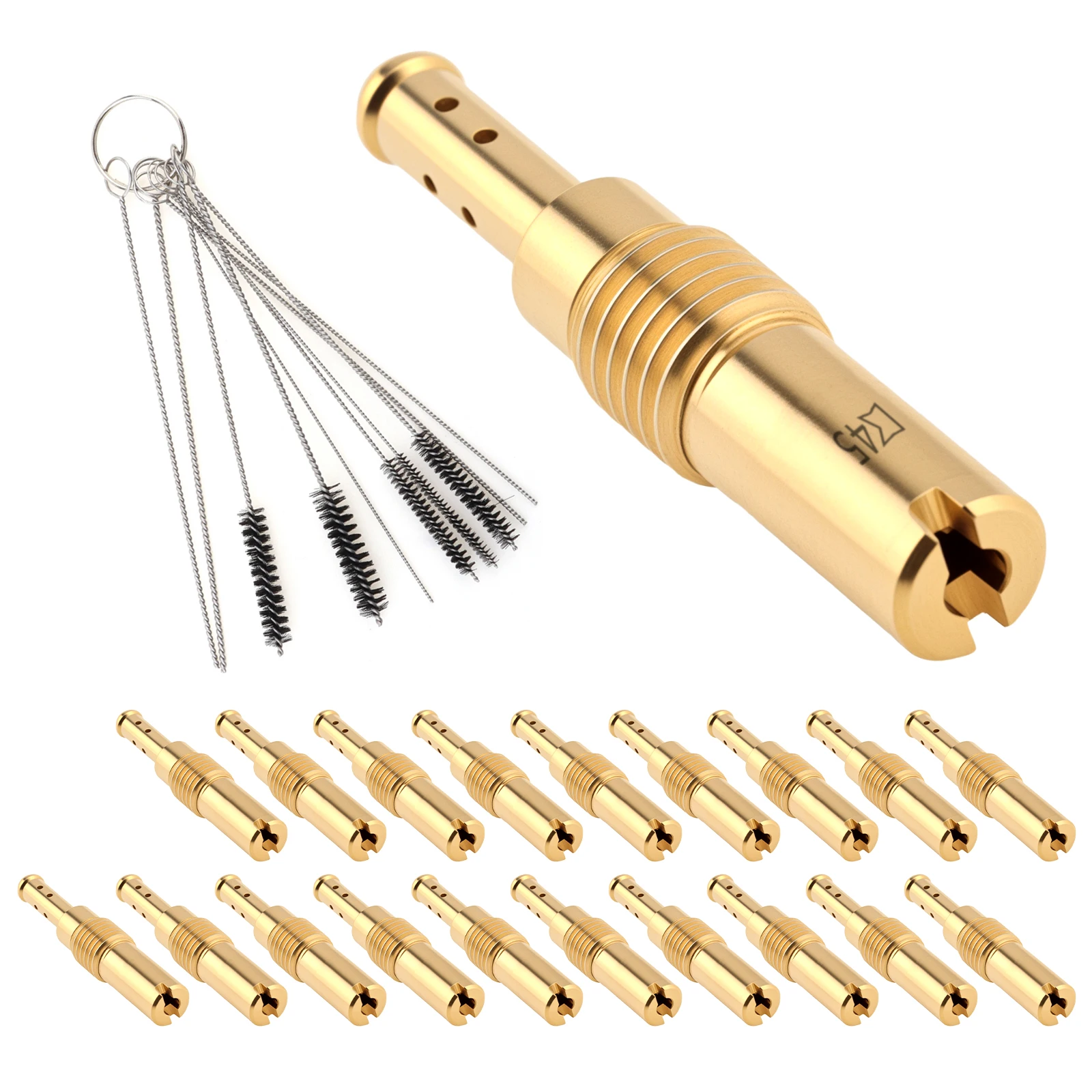 16-19-20-40-pcs-gato-piloto-de-carburador-de-latao-com-agulhas-de-limpeza-escova-bicos-de-carburador