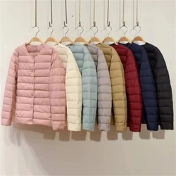 Chaquetas acolchadas ajustadas para mujer, Abrigo acolchado ligero, con botones, cálido, para invierno y otoño