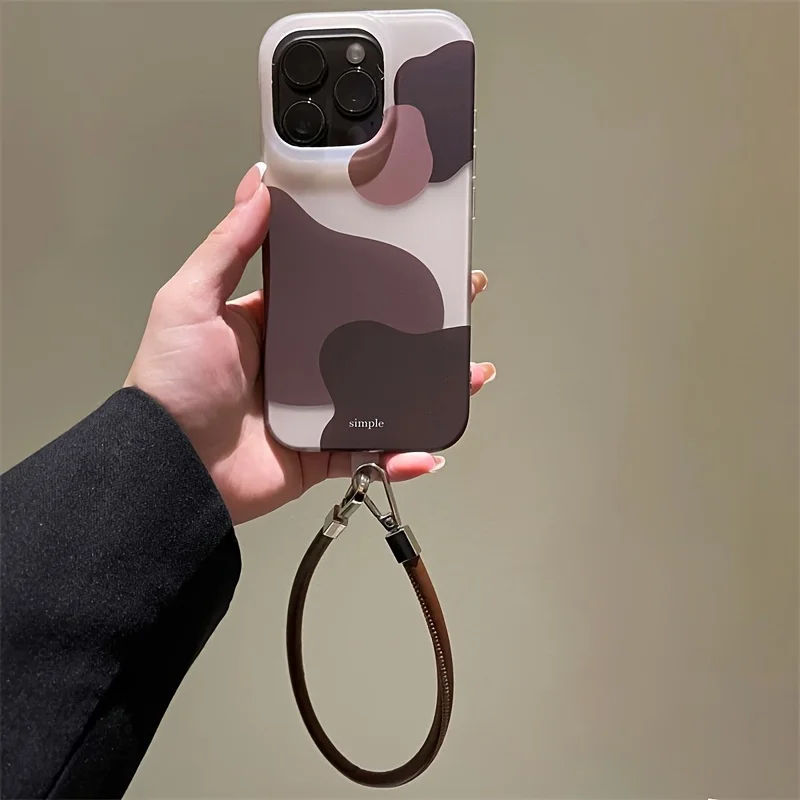 

Красочный чехол для телефона с ремешком для iPhone 14, 15, 16, Pro Max с фруктовым узором, полупрозрачный защитный чехол, модный тонкий чехол с защитой от падения