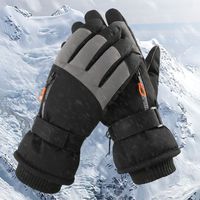 Outdoor Sports Windproof Plush Gloves Waterproof Touch Screen Snow Gloves Winter Warm Thermal Motorcycle Cycling Gloves