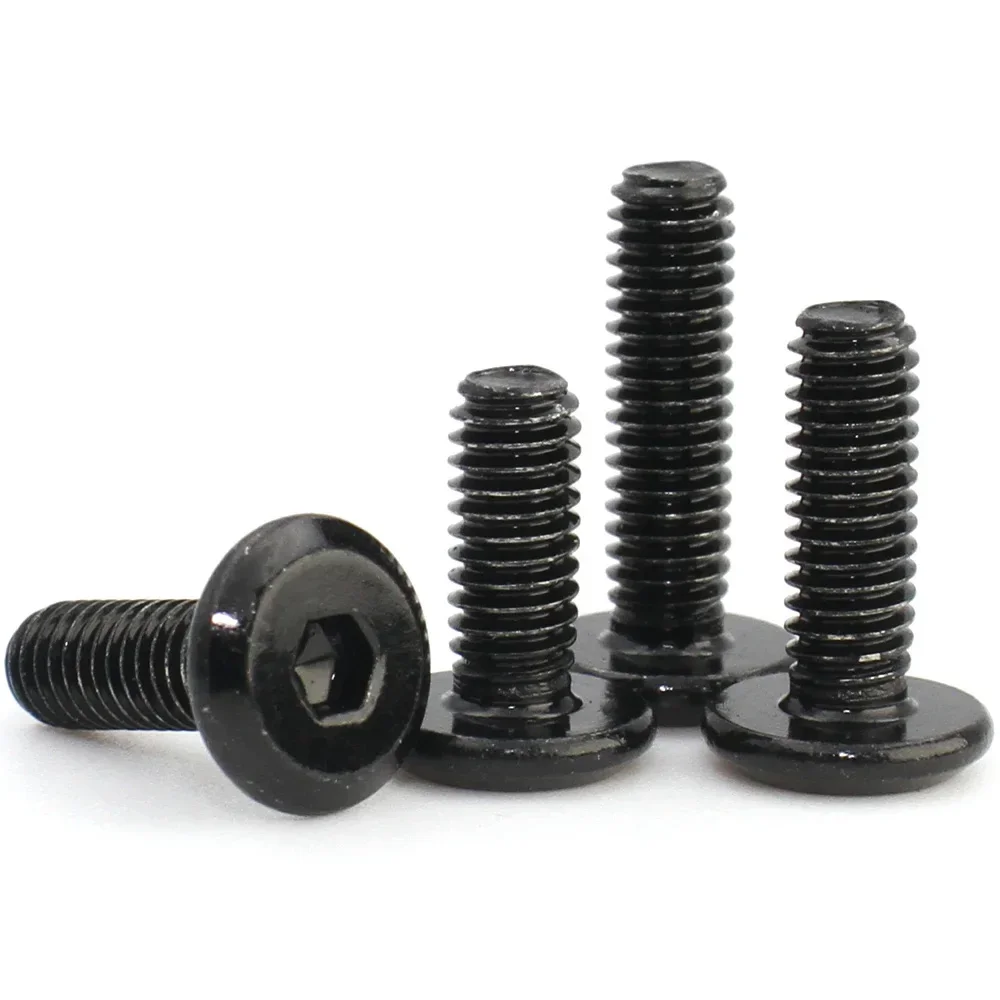 50-10PCS Black 304 Stainless Steel M3 M4 M5 M6 M8 Hexagon Hex Socket Hypotenuse Flat Head Screw Bolt for Down Side Furniture image 5