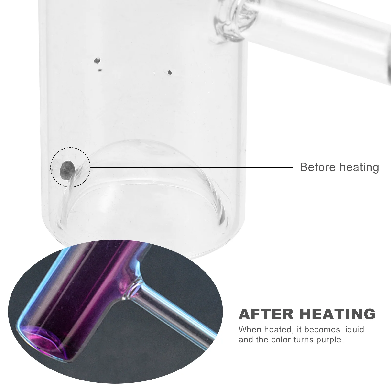 

2Pcs Glass Iodine Sublimation Tube Premium Scientific Experiment Equipment Physics Laboratory Teaching Tools Sublimation Tube