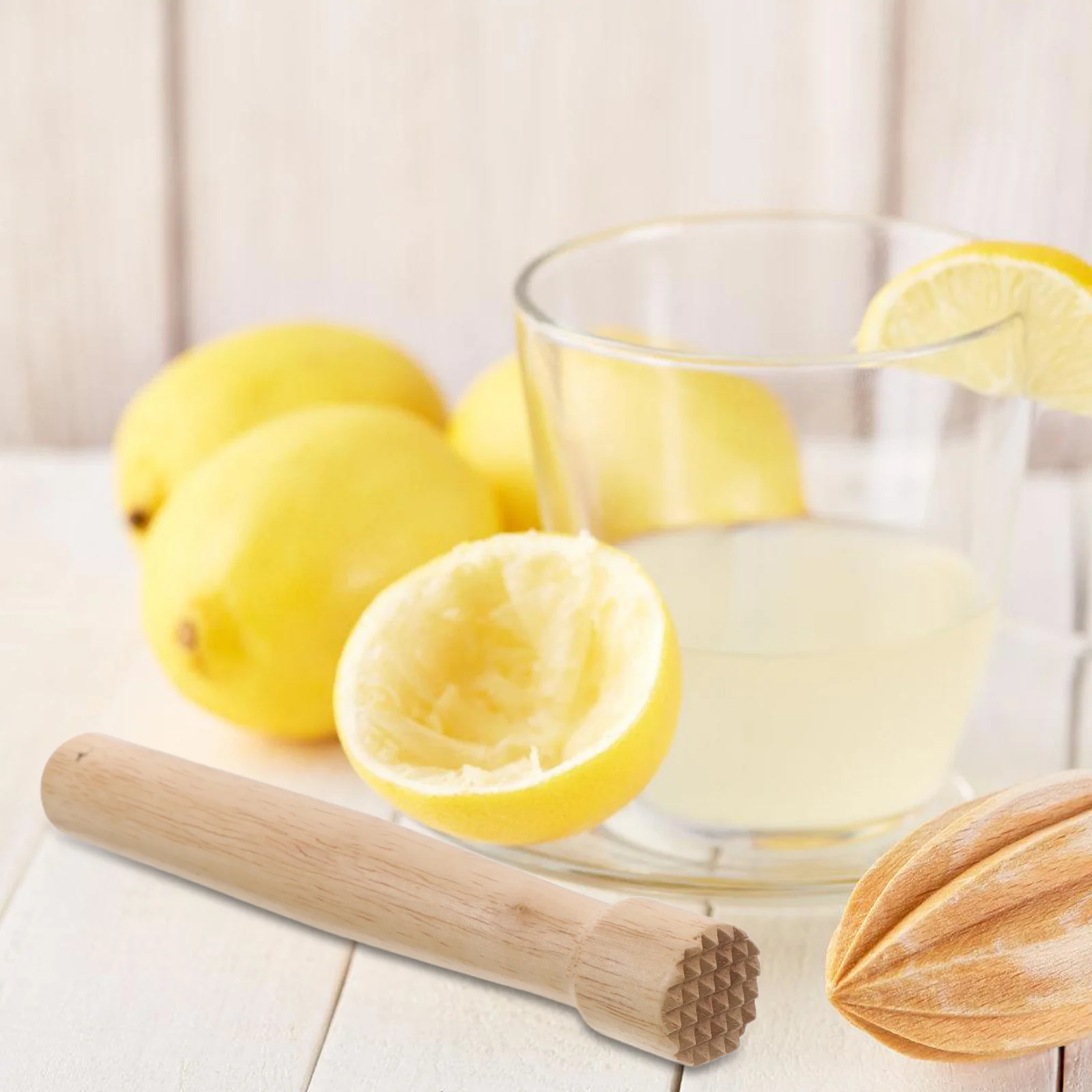 Muddler de cóctel de madera, mango antideslizante de madera maciza, exprimidor Manual de limón, triturador de Mojito para bebidas de frutas, herramienta de Bar, mortero de madera