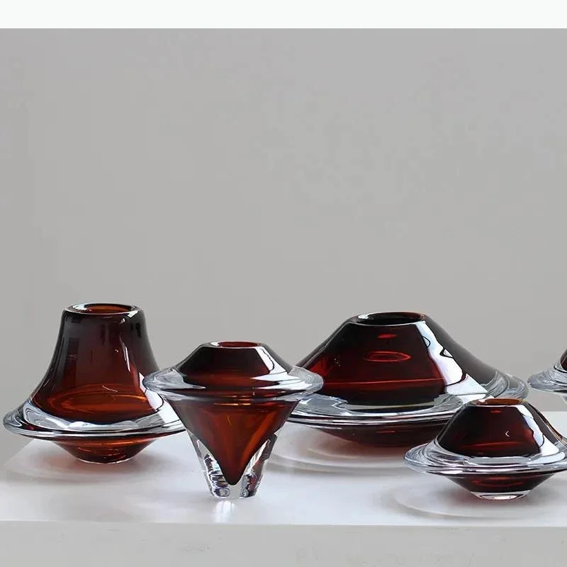 Creative Gyroscope Shaped Glass Vase Floral Vases Desk Decoration Flower Arrangement Hydroponics Flower Pots Modern Home Decor
