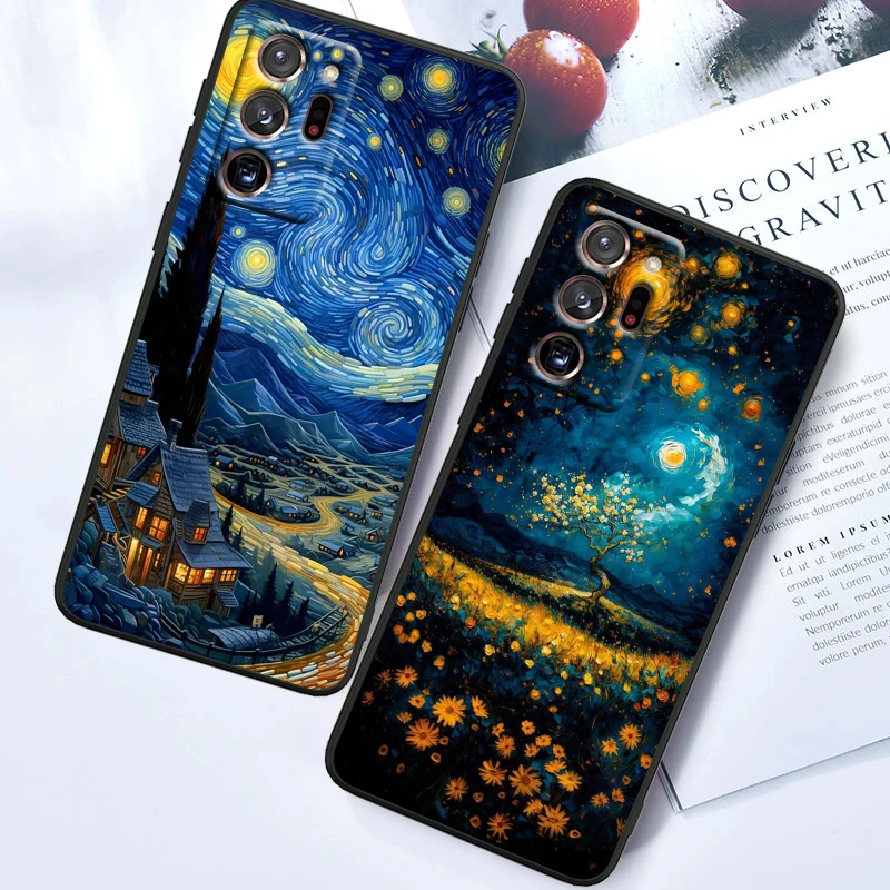 Night Fashion Cool Forest For Samsung Note 20 10 Ultra Plus A31 A14 A12 A70 A34 A25 A04 A05 A15 A24 5G Black TPU Phone Case