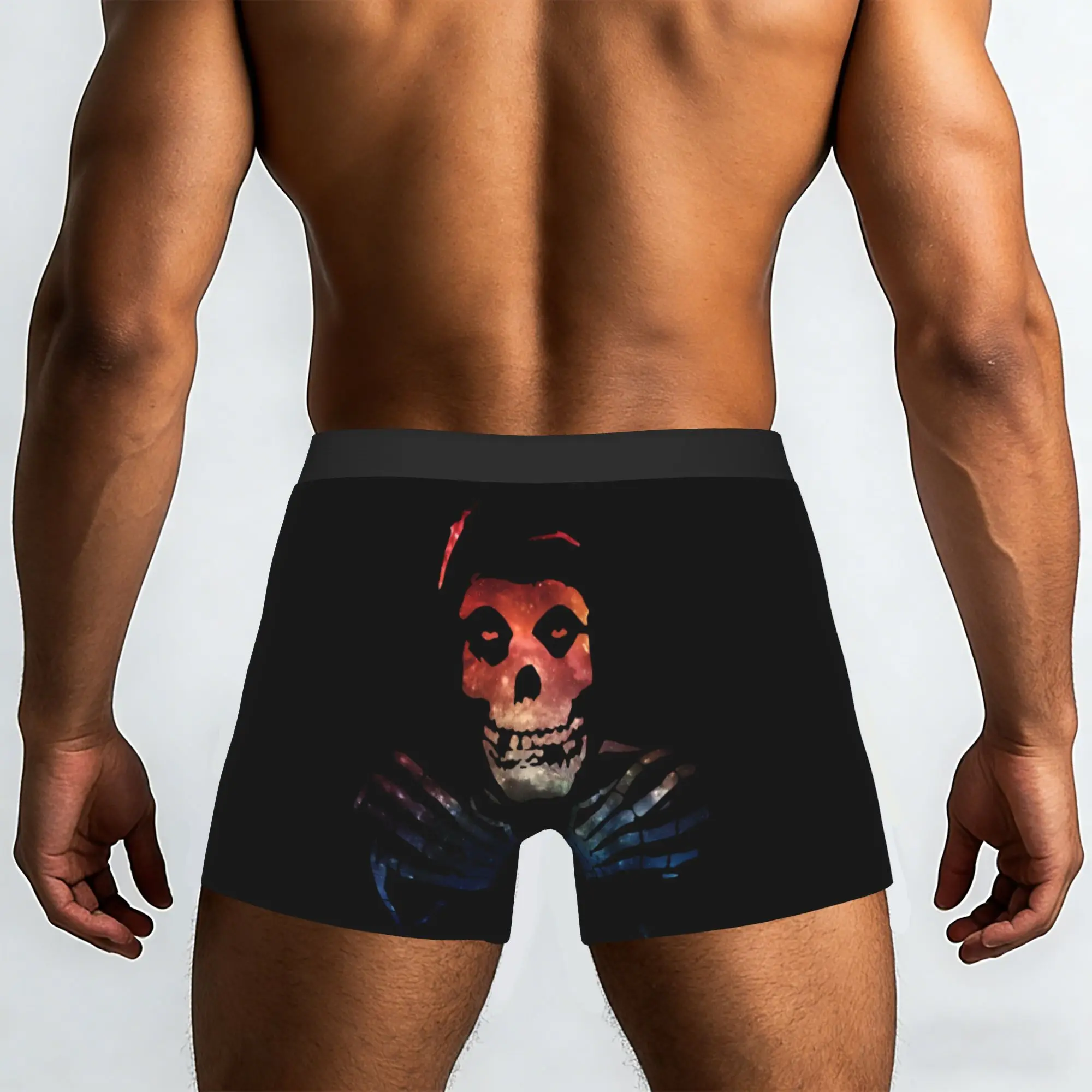 Custom Rock Punk Band Misfits Skull Face Underwear Men Print Heavy Metal Boxer Shorts Panties Briefs Soft Underpants