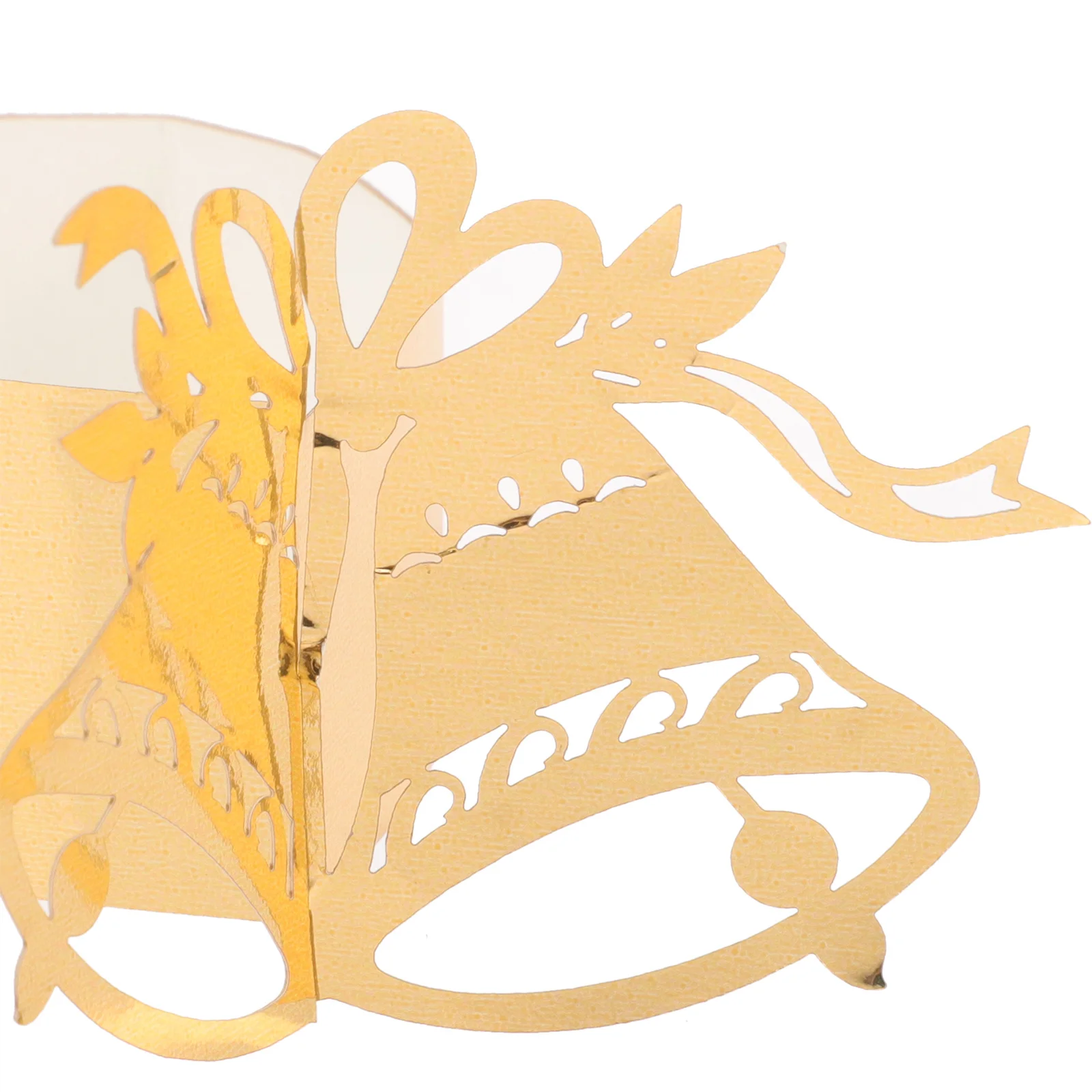 

50pcs Bell Shaped Napkin Rings Paper Table Decoration For Christmas Wedding Party Dinner Banquet Napkin Holders