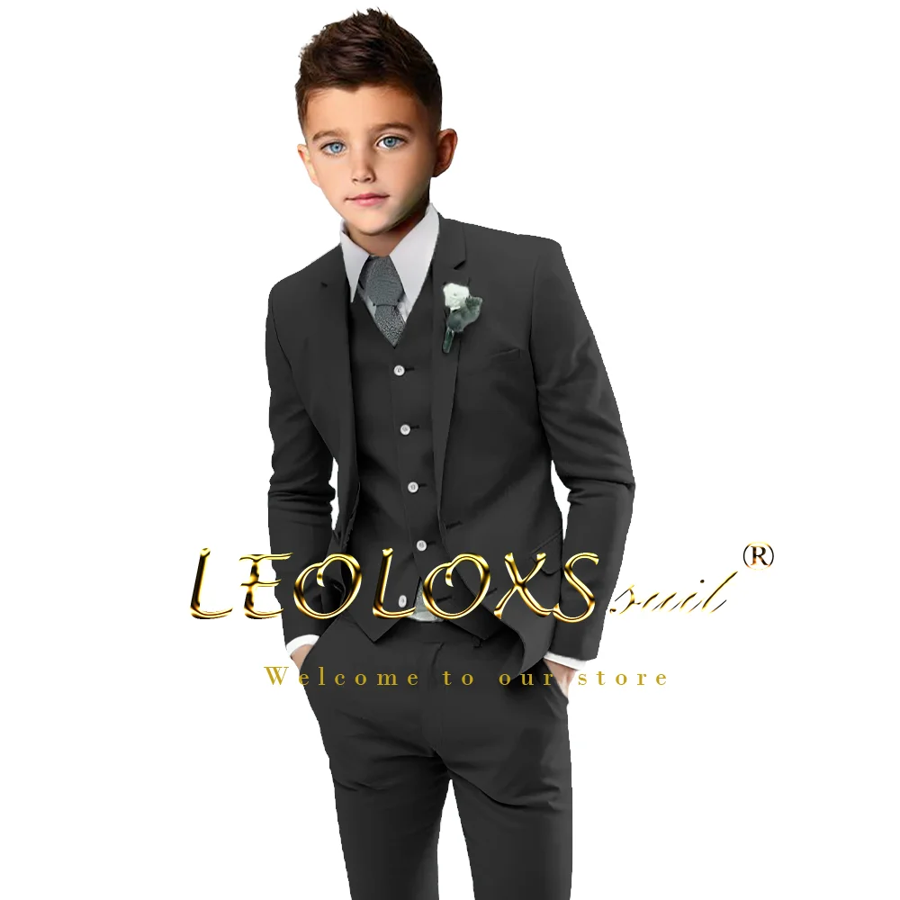 Boys Suit 3 Piece Set - Handmade Suit Set for Weddings, Parties and Special Occasions (Coat + Vest + Pants) Kids Suits