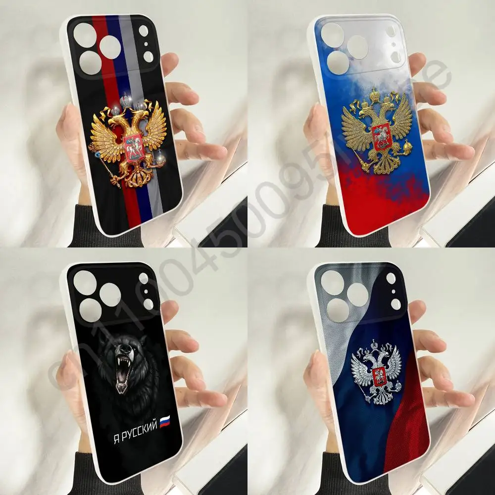 

Russian Flag Passport Emblem Phone Case For iPhone 11,16,15,14,13,17,12,Plus,E,Air,Mini,Pro,Max Magnetic Magsafe Soft Cover