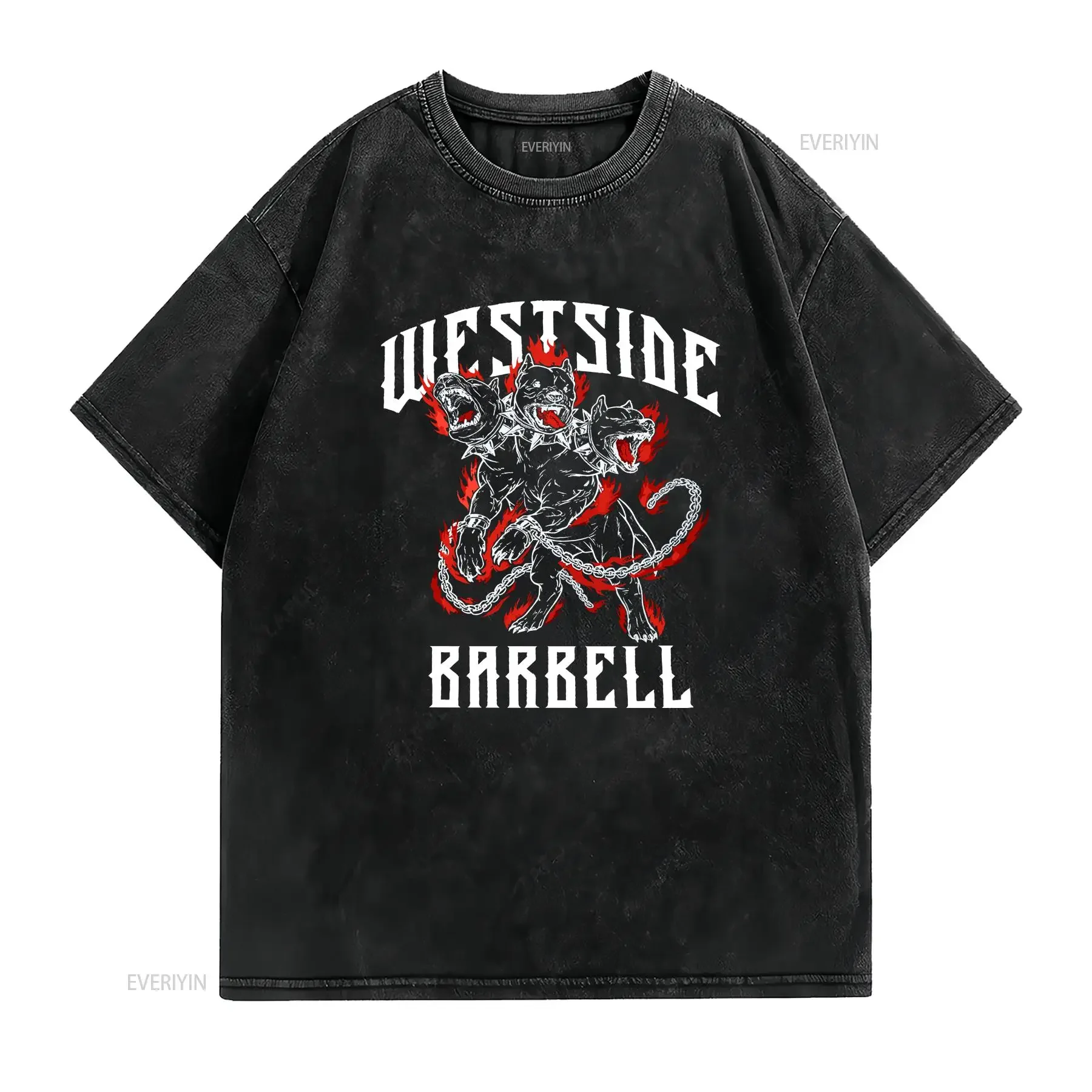 2023 New Westside Barbell Gym Weight Lifting Exercise Fitness T Shirt S 5XL vintage Washed Unisex designer clothes streetwear