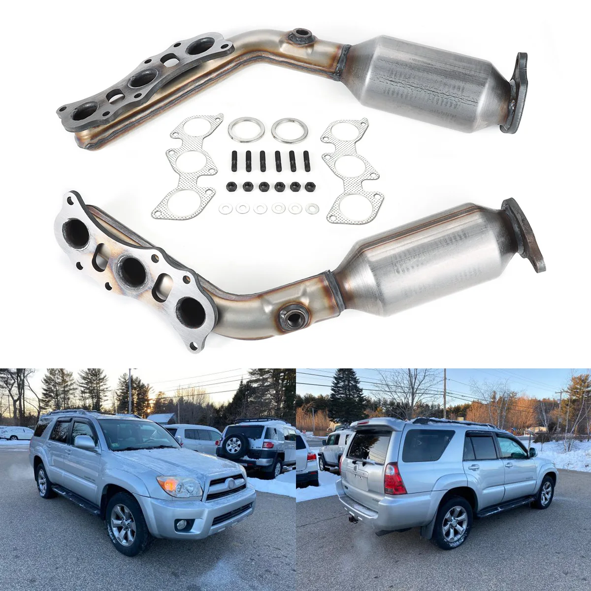 

For Toyota 4Runner 2003-2009 Tacoma 2005-2011 FJ Cruiser 2007-2009 4.0L Pair Catalytic Converter Front Left Right Auto Manifold