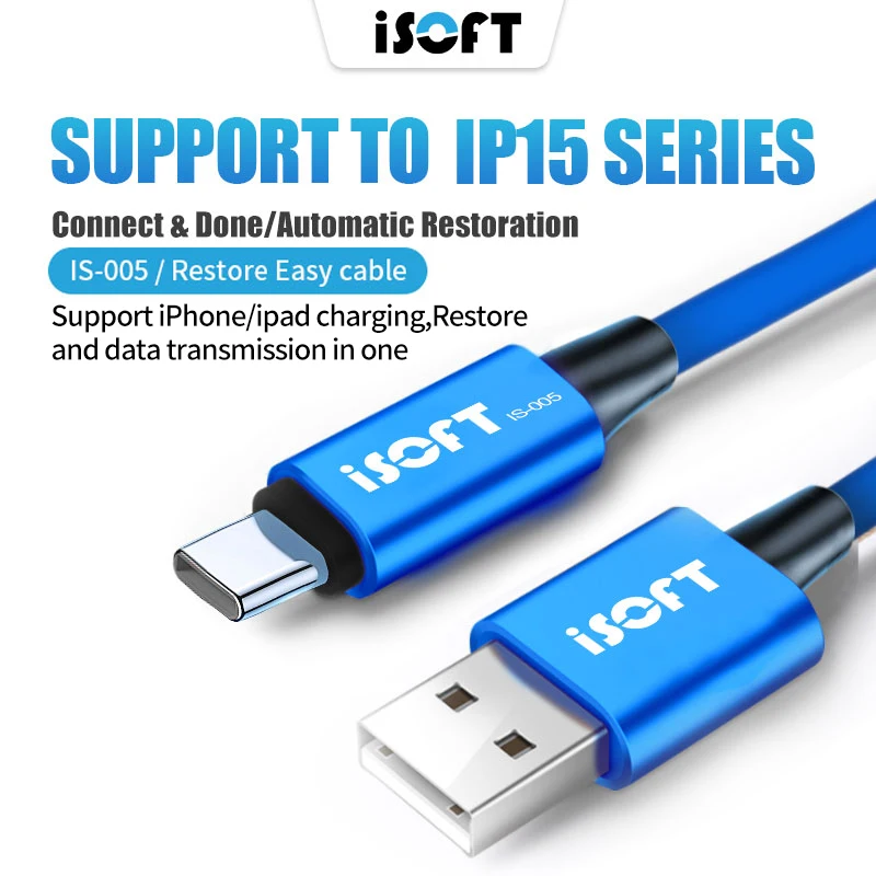 

ISOFT IS-005 Multifunctional Fast Charging Data Cable for IPhone IPad Charging Flash Data Transmission Repair Data Cable Tool