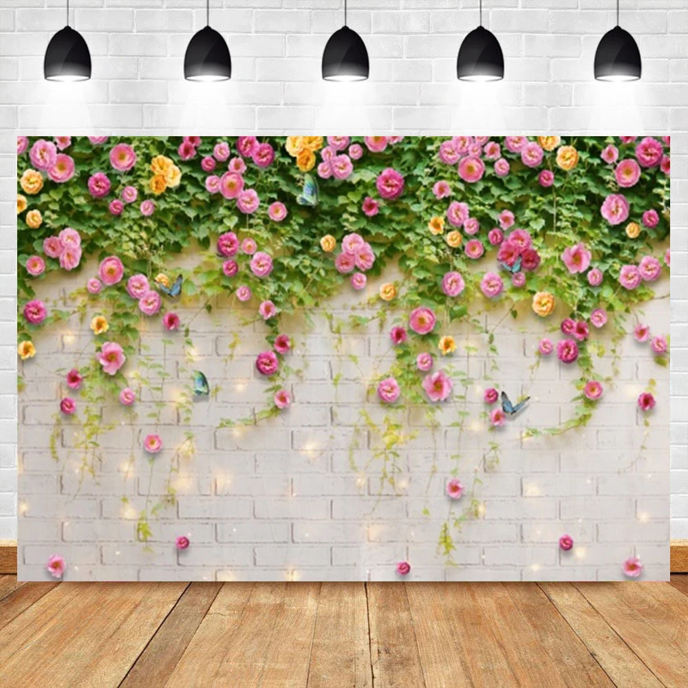 Wedding Ceremony Backgrounds For Photography Flowers Tassel Stage Romantic Love Bride Party Family Portrait Photocall Backdrops