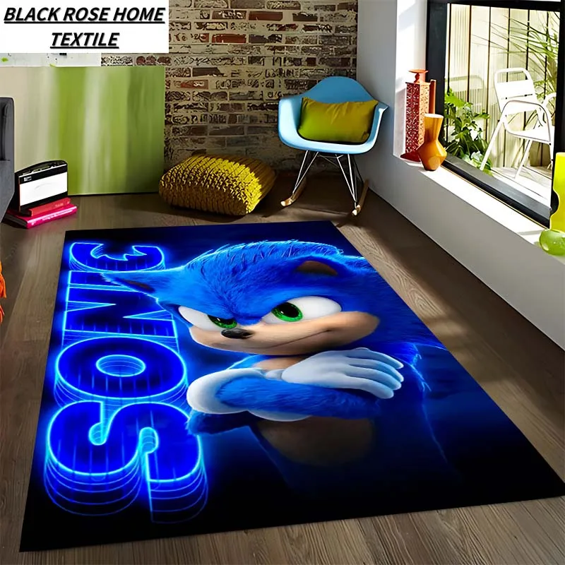 Cartoon Custom Game S-Sonic Carpet Home Living Room Bedroom Decoration Floor Mat Balcony Floor Mat Children's Area Anti slip Rug