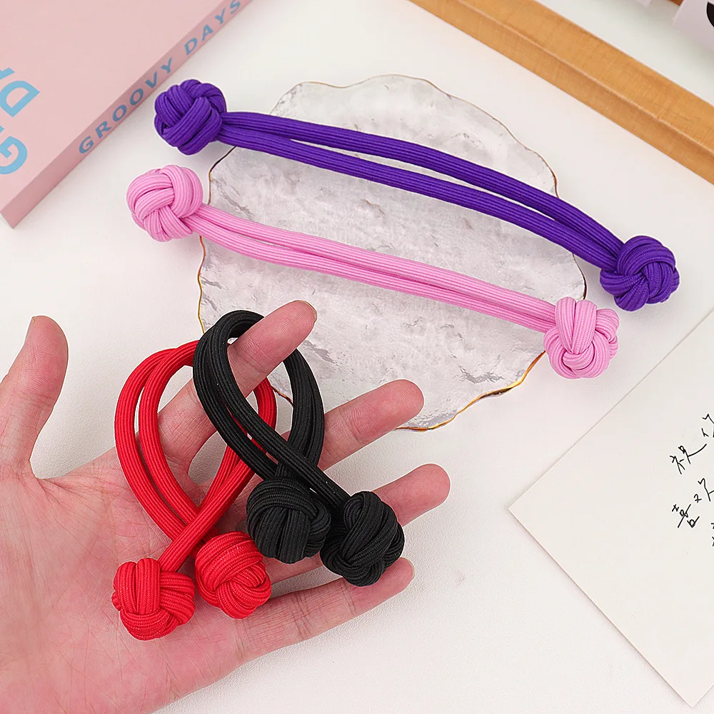 AISHG-Monocromático Elástico Trançado Rubber Band Scrunchies para Mulheres, fitas de rabo de cavalo, acessórios de cabelo para meninas