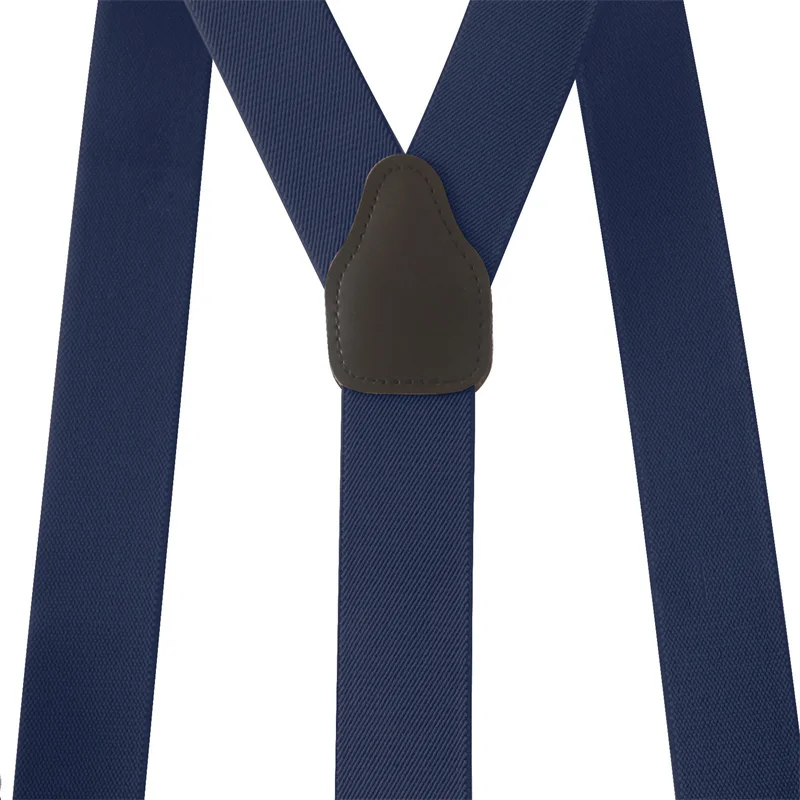 Bretelles en Cuir PU pour Homme, 3 Clips Stables, Sangle de Ceinture Réglable, Accessoires Vintage, Largeur 3.5cm, 120cm