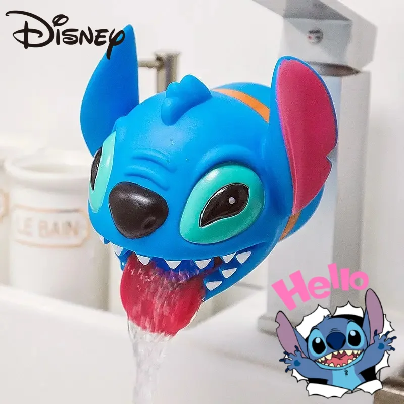 

Stitch Disney Faucet Extender Anti-splash Filter Anime Stich Bathroom Cartoon Children's Baby Hand Sanitizer Extended Sink Gift