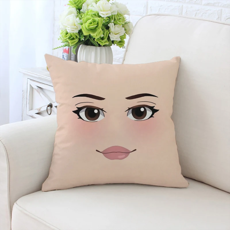 

Man Face pillowcase pattern double-sided printed sofa cushion cover 40x40cm office chair waist cushion bedside backrest 45x45cm