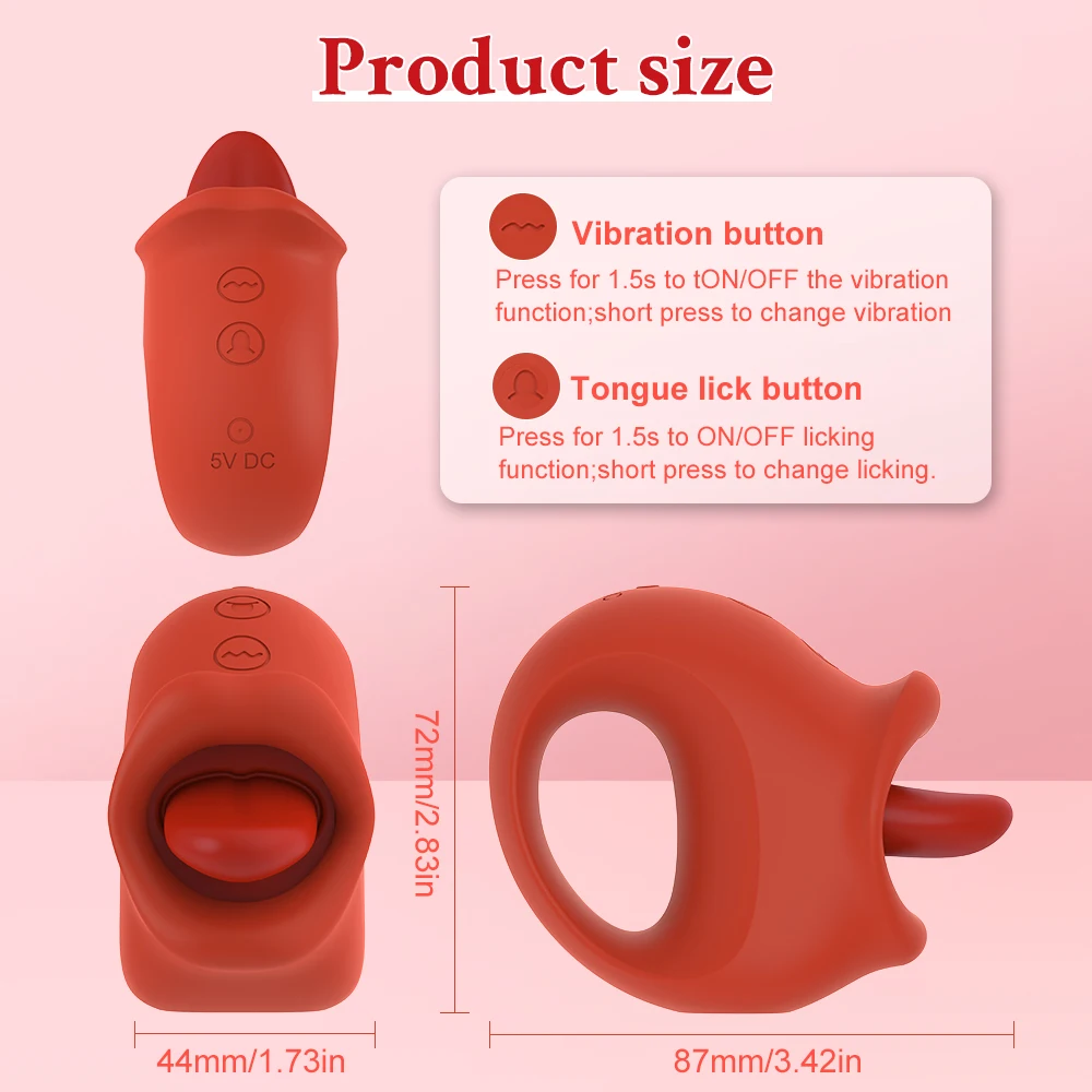 Tongue Licking Vibrator for Women Powerful Swing Clitoris Stimulator Oral Nipple Massager Sex Toy for Female Adult Couples Goods