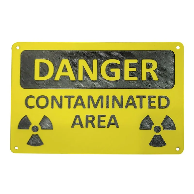 1 قطعة بقع معدنية عالية الوضوح علامة تحذير الإشعاع النووي تحديد المخاطر بشكل فعال-B61B #2